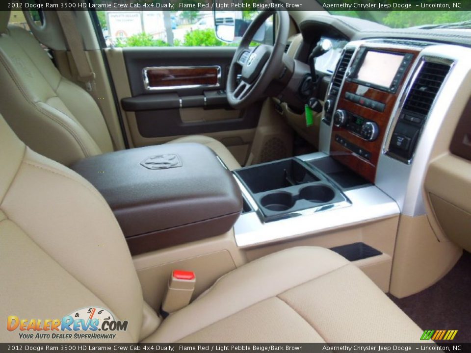 Light Pebble Beige/Bark Brown Interior - 2012 Dodge Ram 3500 HD Laramie Crew Cab 4x4 Dually Photo #25