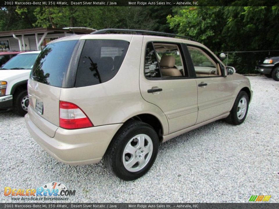 2003 Mercedes-Benz ML 350 4Matic Desert Silver Metallic / Java Photo #4