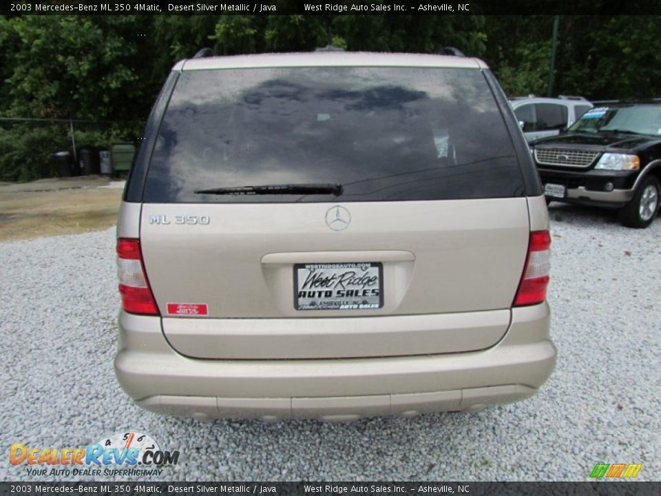 2003 Mercedes-Benz ML 350 4Matic Desert Silver Metallic / Java Photo #6