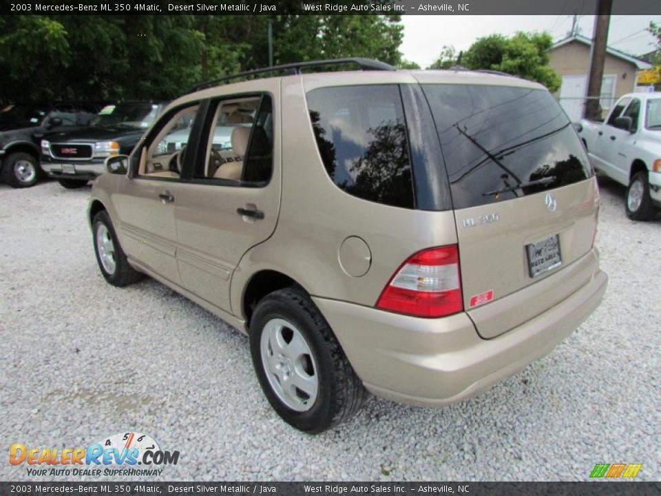 2003 Mercedes-Benz ML 350 4Matic Desert Silver Metallic / Java Photo #7