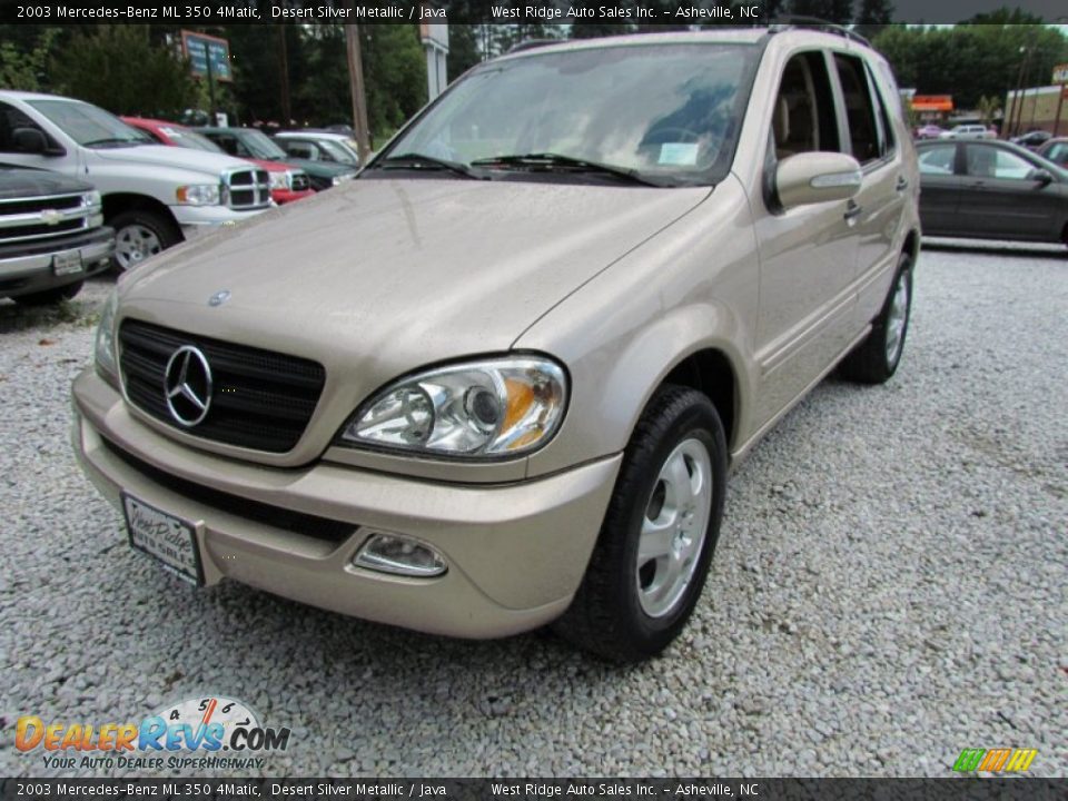 2003 Mercedes-Benz ML 350 4Matic Desert Silver Metallic / Java Photo #11