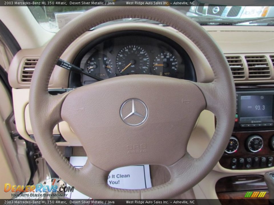 2003 Mercedes-Benz ML 350 4Matic Steering Wheel Photo #24