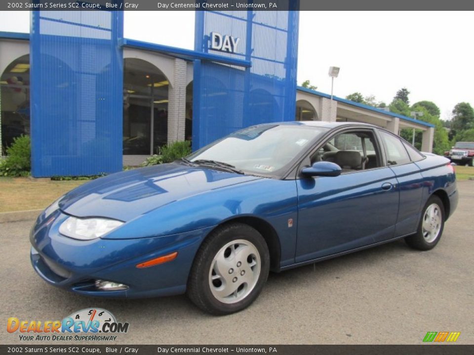 2002 Saturn S Series SC2 Coupe Blue / Gray Photo #1