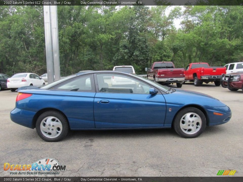 2002 Saturn S Series SC2 Coupe Blue / Gray Photo #4