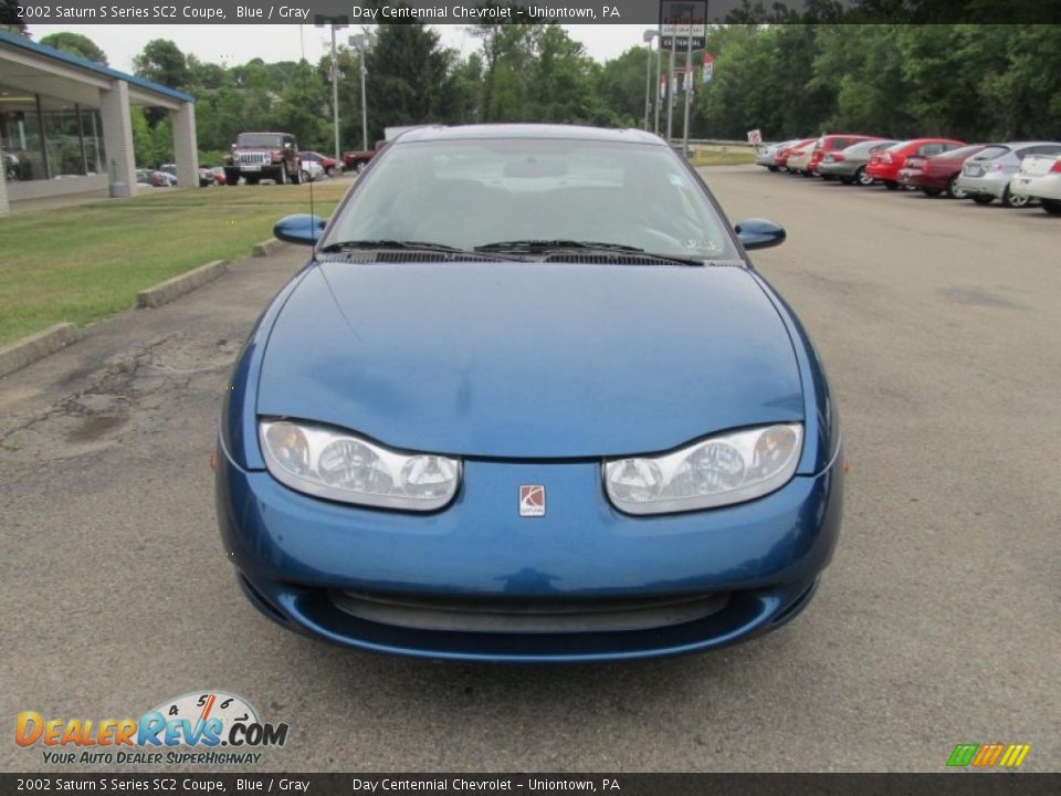 2002 Saturn S Series SC2 Coupe Blue / Gray Photo #6