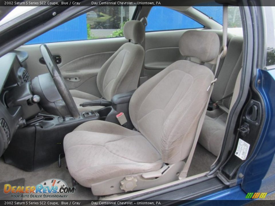 2002 Saturn S Series SC2 Coupe Blue / Gray Photo #9