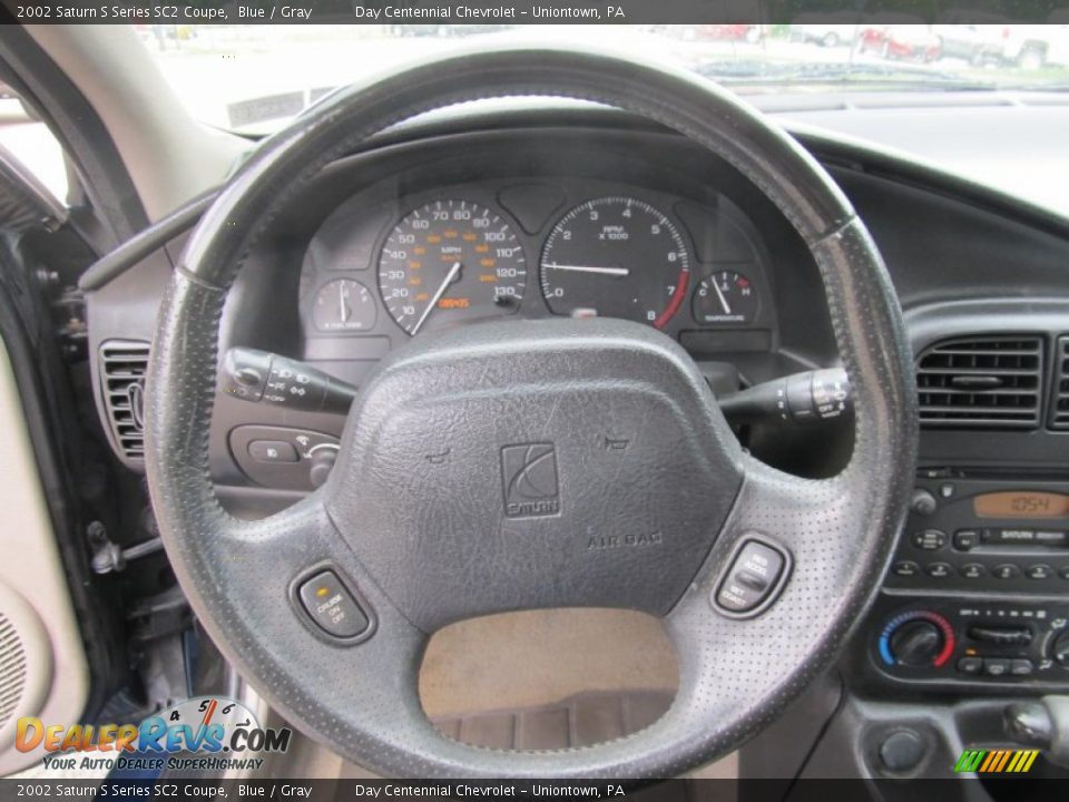 2002 Saturn S Series SC2 Coupe Blue / Gray Photo #11
