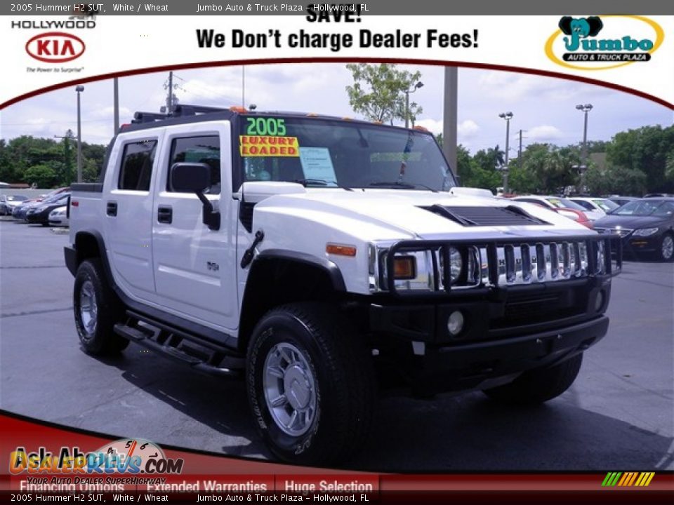 2005 Hummer H2 SUT White / Wheat Photo #1