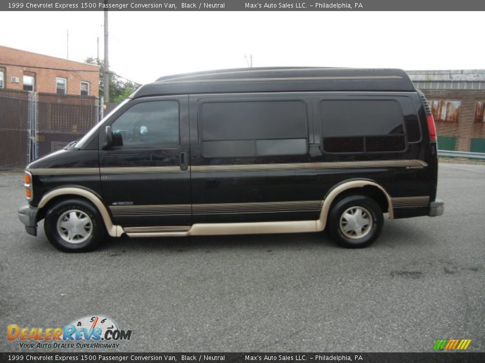 1999 Chevrolet Express 1500 Passenger Conversion Van Black / Neutral Photo #2