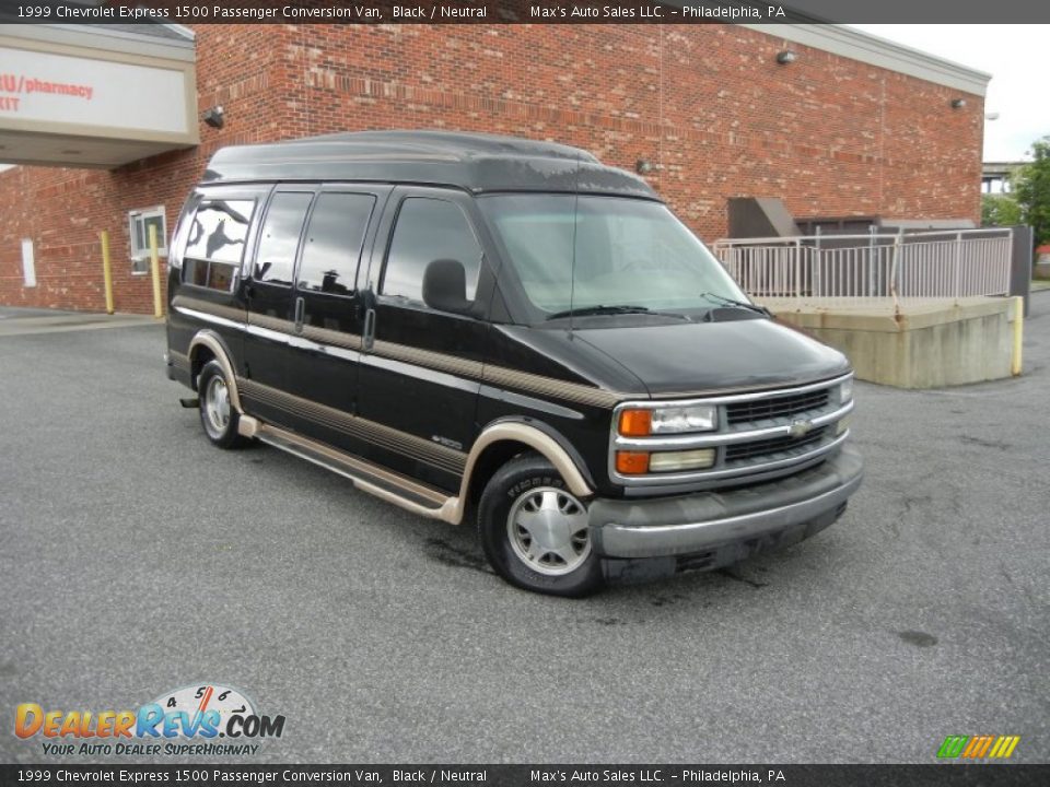 1999 Chevrolet Express 1500 Passenger Conversion Van Black / Neutral Photo #6