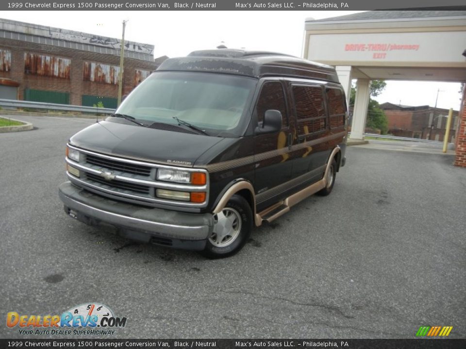 1999 Chevrolet Express 1500 Passenger Conversion Van Black / Neutral Photo #7