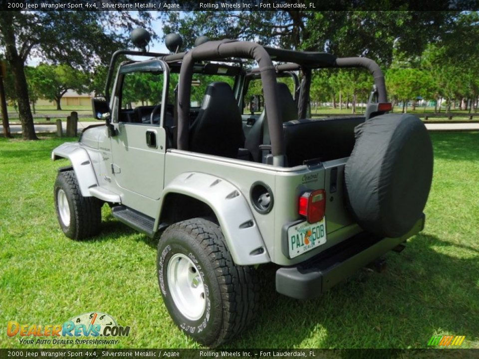 2000 Jeep Wrangler Sport 4x4 Silverstone Metallic / Agate Photo #1
