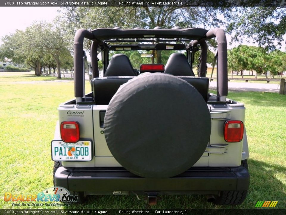 2000 Jeep Wrangler Sport 4x4 Silverstone Metallic / Agate Photo #4