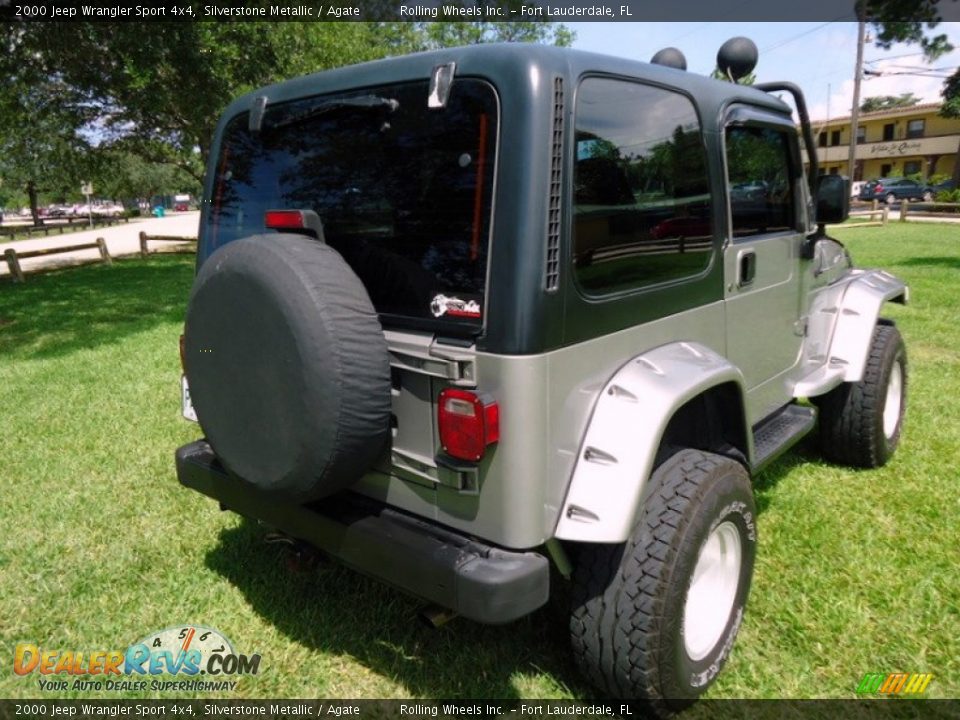 2000 Jeep Wrangler Sport 4x4 Silverstone Metallic / Agate Photo #6