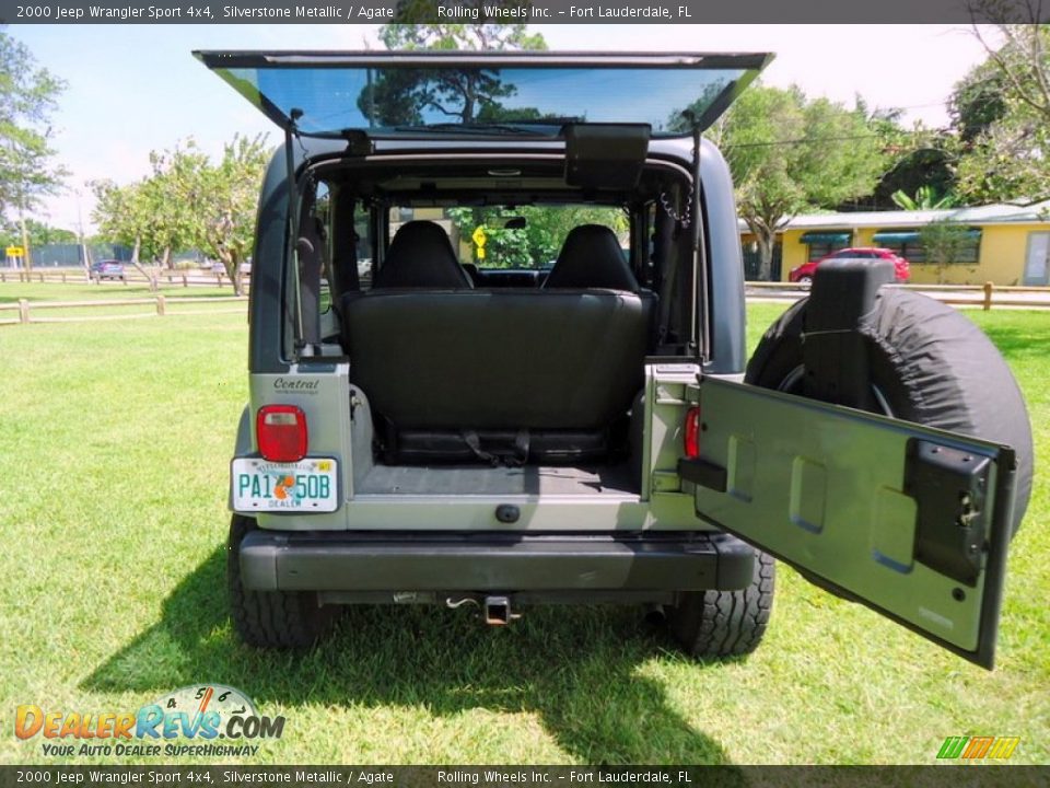 2000 Jeep Wrangler Sport 4x4 Silverstone Metallic / Agate Photo #7