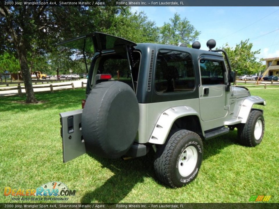 2000 Jeep Wrangler Sport 4x4 Silverstone Metallic / Agate Photo #8
