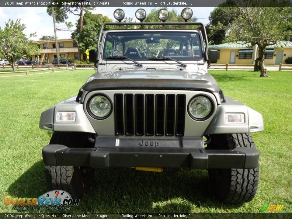2000 Jeep Wrangler Sport 4x4 Silverstone Metallic / Agate Photo #15