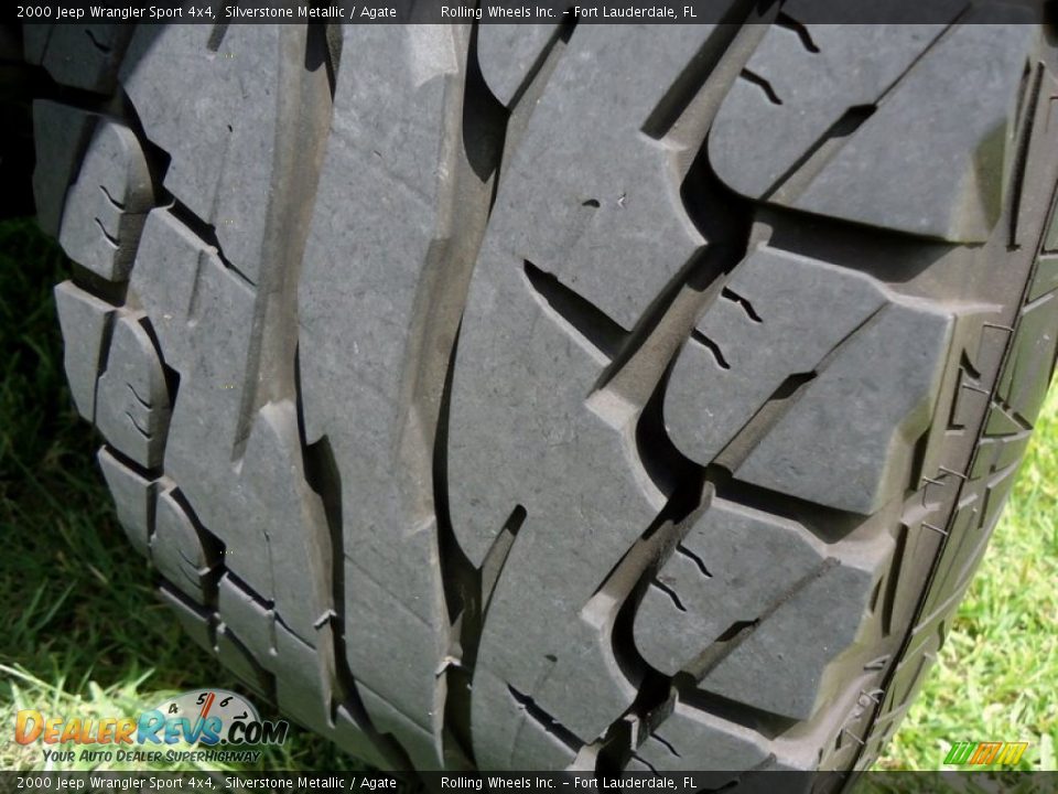 2000 Jeep Wrangler Sport 4x4 Silverstone Metallic / Agate Photo #25