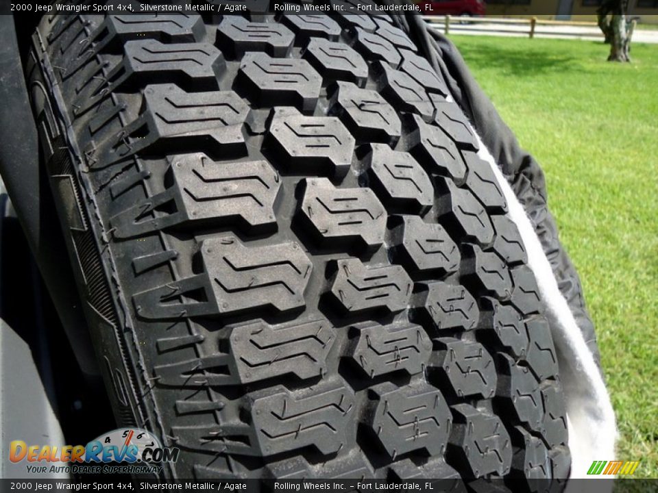 2000 Jeep Wrangler Sport 4x4 Silverstone Metallic / Agate Photo #28