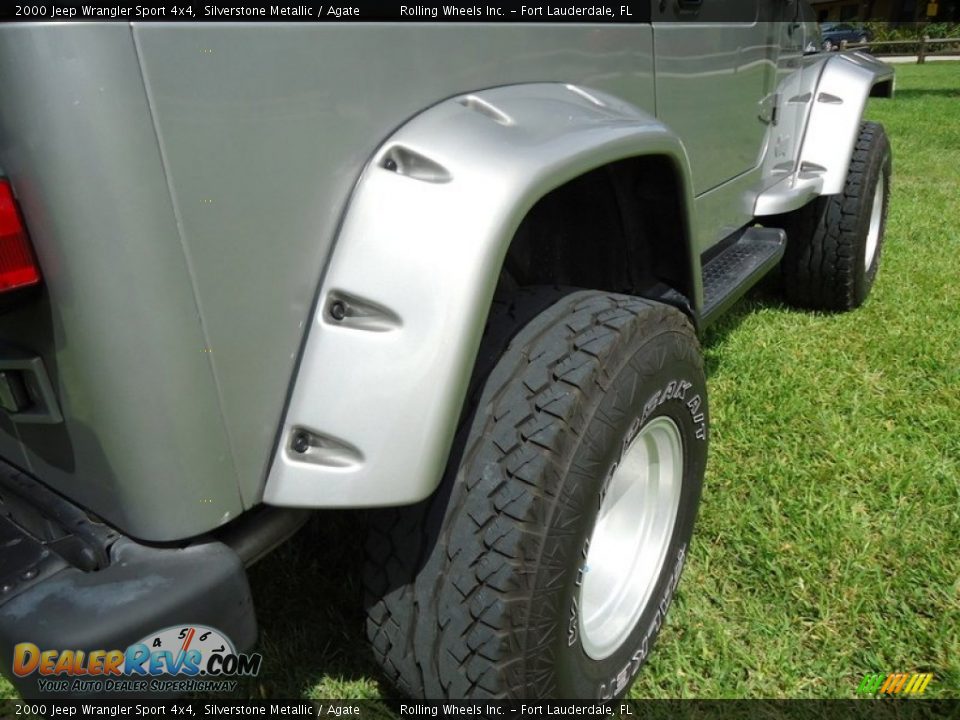 2000 Jeep Wrangler Sport 4x4 Silverstone Metallic / Agate Photo #31
