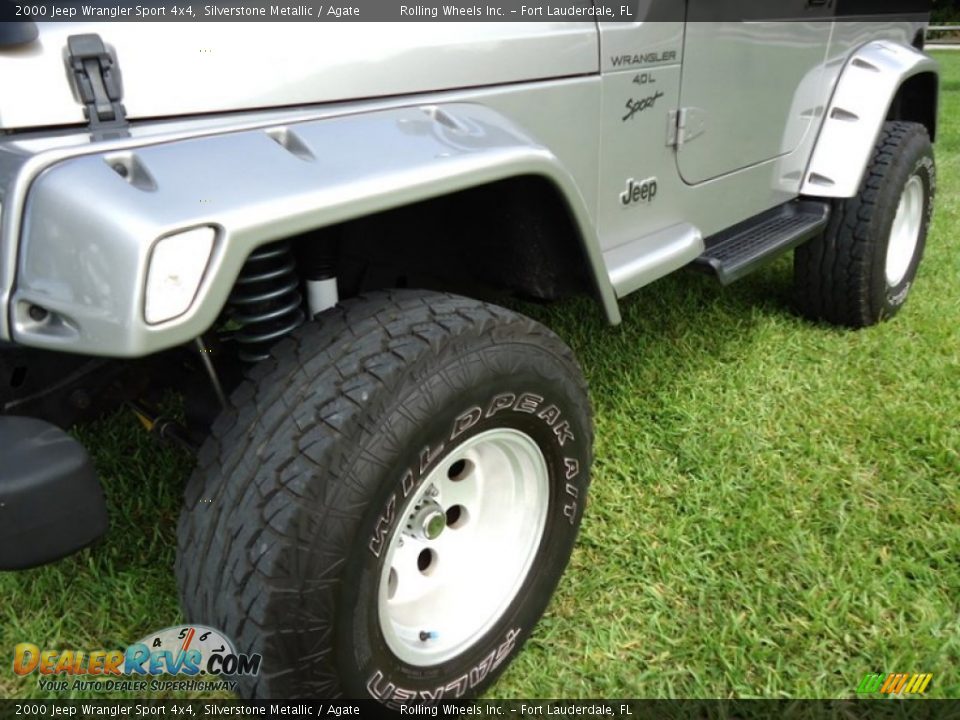 2000 Jeep Wrangler Sport 4x4 Silverstone Metallic / Agate Photo #36
