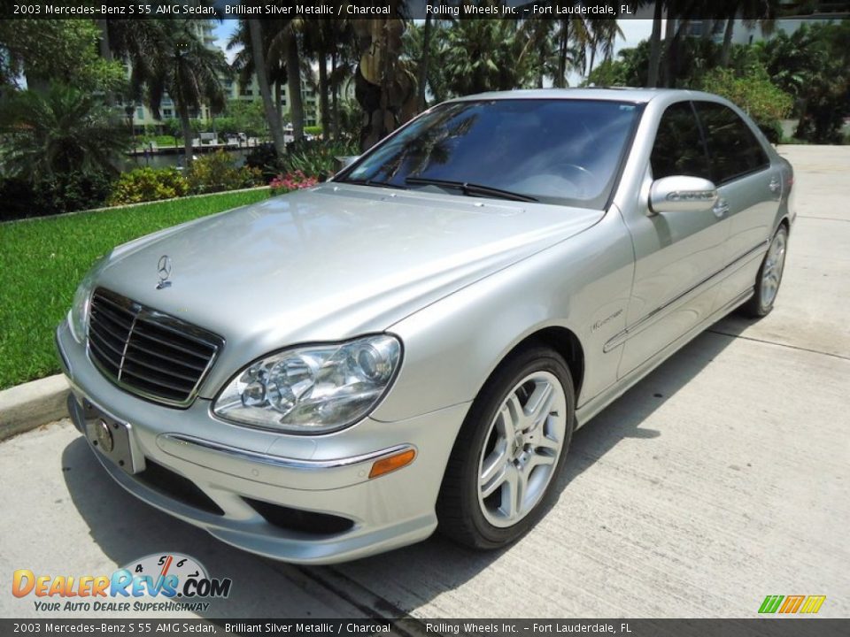 Front 3/4 View of 2003 Mercedes-Benz S 55 AMG Sedan Photo #1