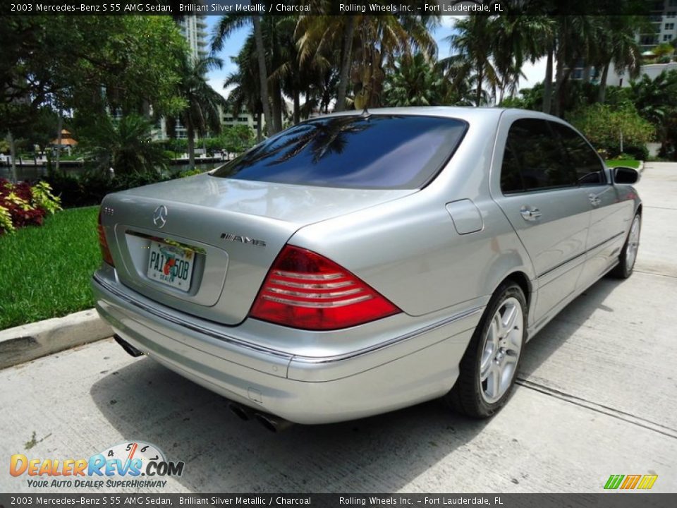 2003 Mercedes-Benz S 55 AMG Sedan Brilliant Silver Metallic / Charcoal Photo #6