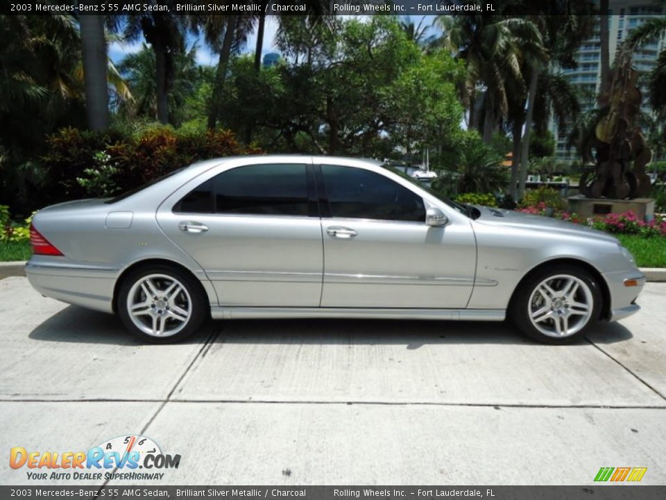 Brilliant Silver Metallic 2003 Mercedes-Benz S 55 AMG Sedan Photo #7