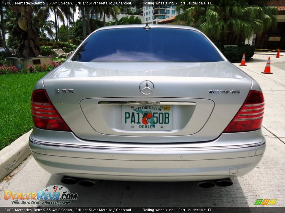 2003 Mercedes-Benz S 55 AMG Sedan Brilliant Silver Metallic / Charcoal Photo #8