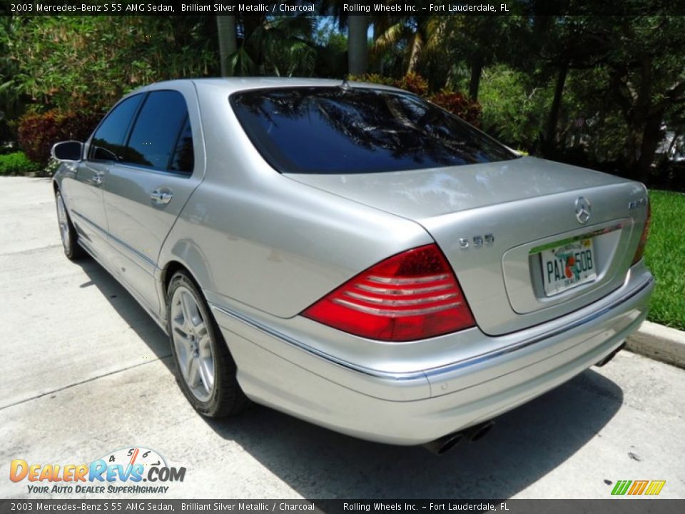 2003 Mercedes-Benz S 55 AMG Sedan Brilliant Silver Metallic / Charcoal Photo #9