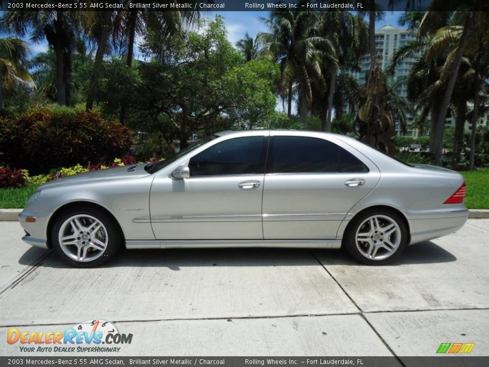 Brilliant Silver Metallic 2003 Mercedes-Benz S 55 AMG Sedan Photo #10