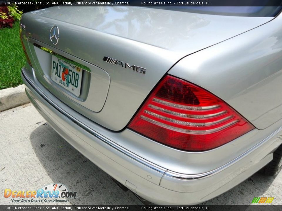 2003 Mercedes-Benz S 55 AMG Sedan Brilliant Silver Metallic / Charcoal Photo #12