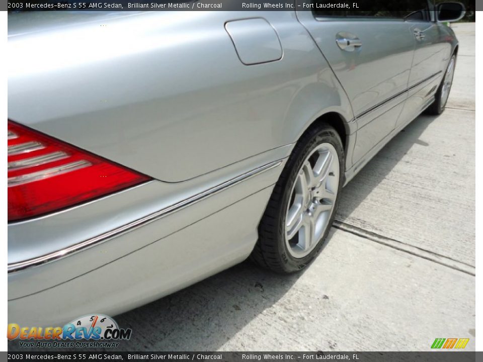 2003 Mercedes-Benz S 55 AMG Sedan Brilliant Silver Metallic / Charcoal Photo #13