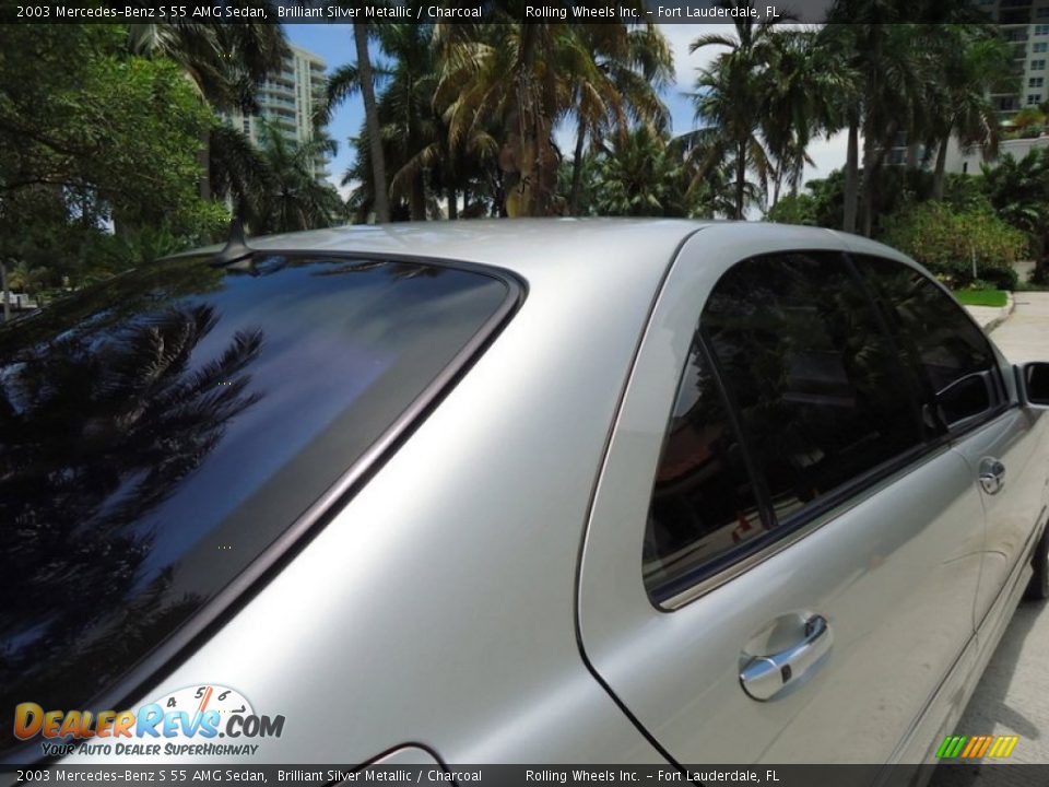 2003 Mercedes-Benz S 55 AMG Sedan Brilliant Silver Metallic / Charcoal Photo #14