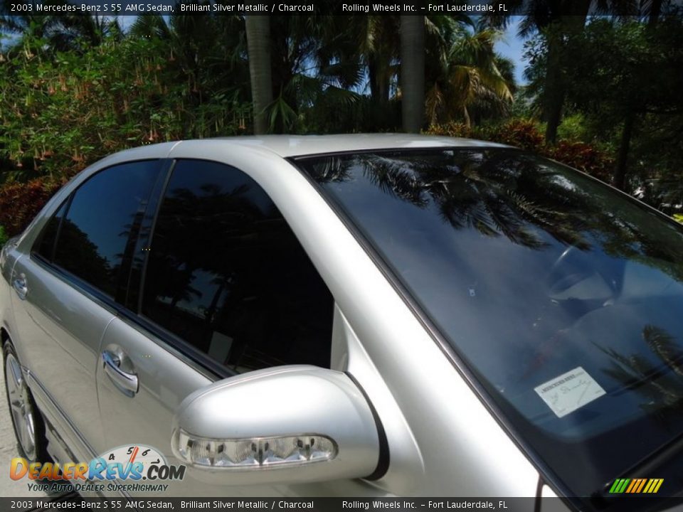 2003 Mercedes-Benz S 55 AMG Sedan Brilliant Silver Metallic / Charcoal Photo #16