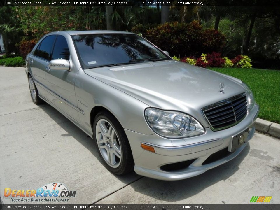 2003 Mercedes-Benz S 55 AMG Sedan Brilliant Silver Metallic / Charcoal Photo #17