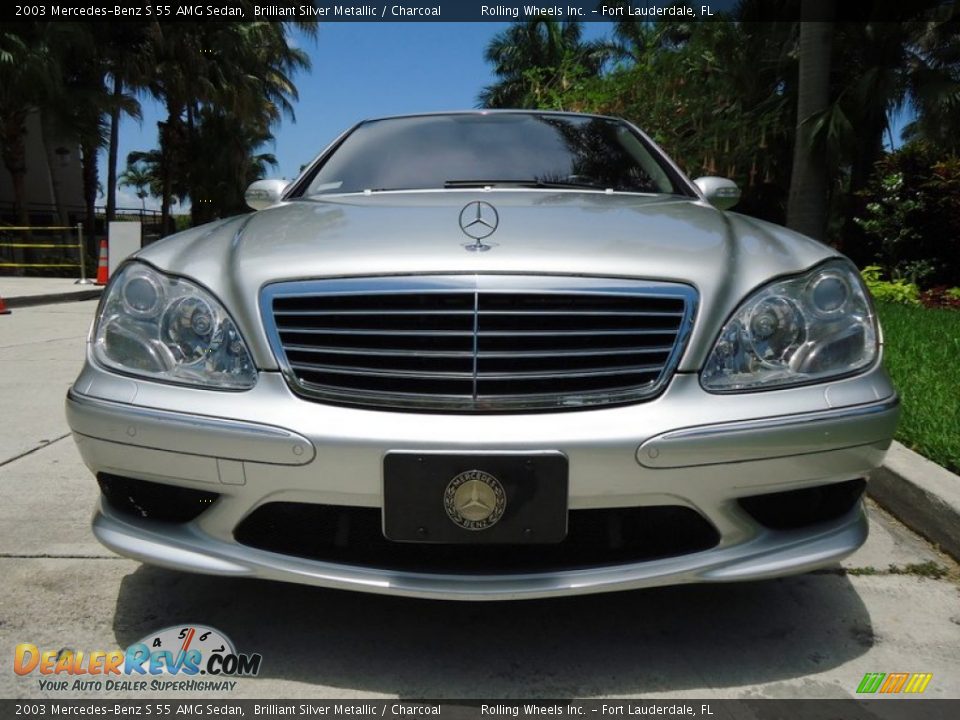 2003 Mercedes-Benz S 55 AMG Sedan Brilliant Silver Metallic / Charcoal Photo #20