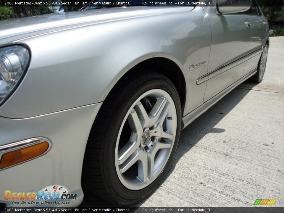 2003 Mercedes-Benz S 55 AMG Sedan Brilliant Silver Metallic / Charcoal Photo #21