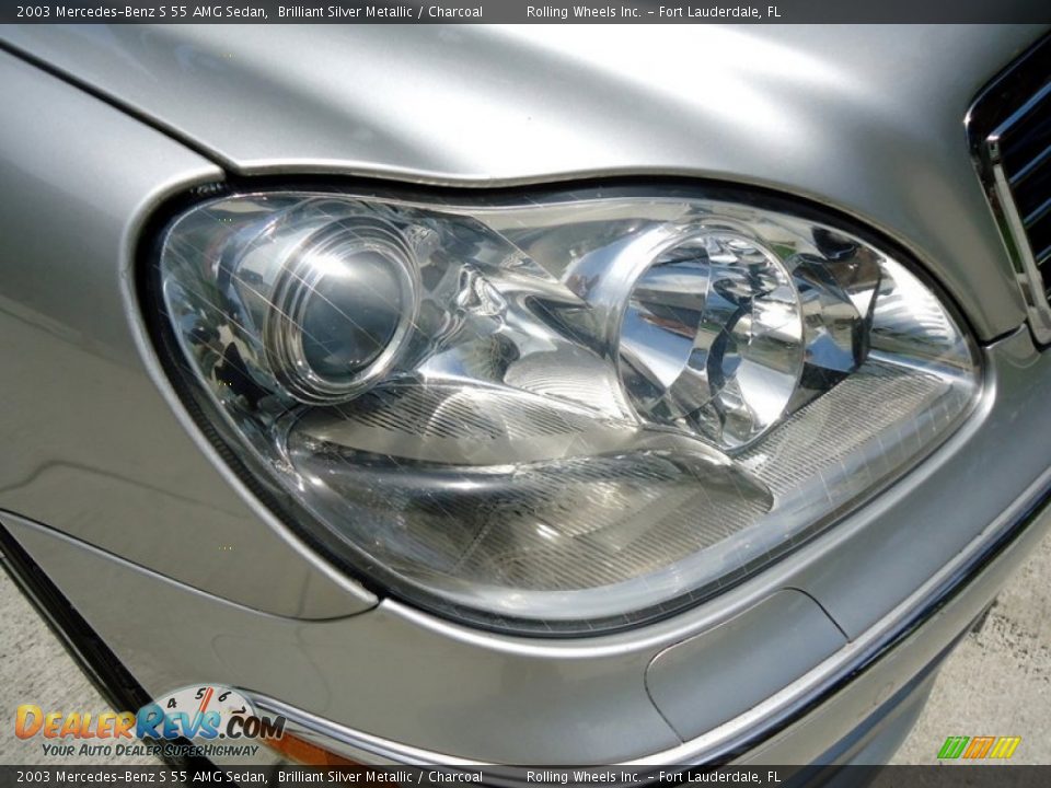 2003 Mercedes-Benz S 55 AMG Sedan Brilliant Silver Metallic / Charcoal Photo #22