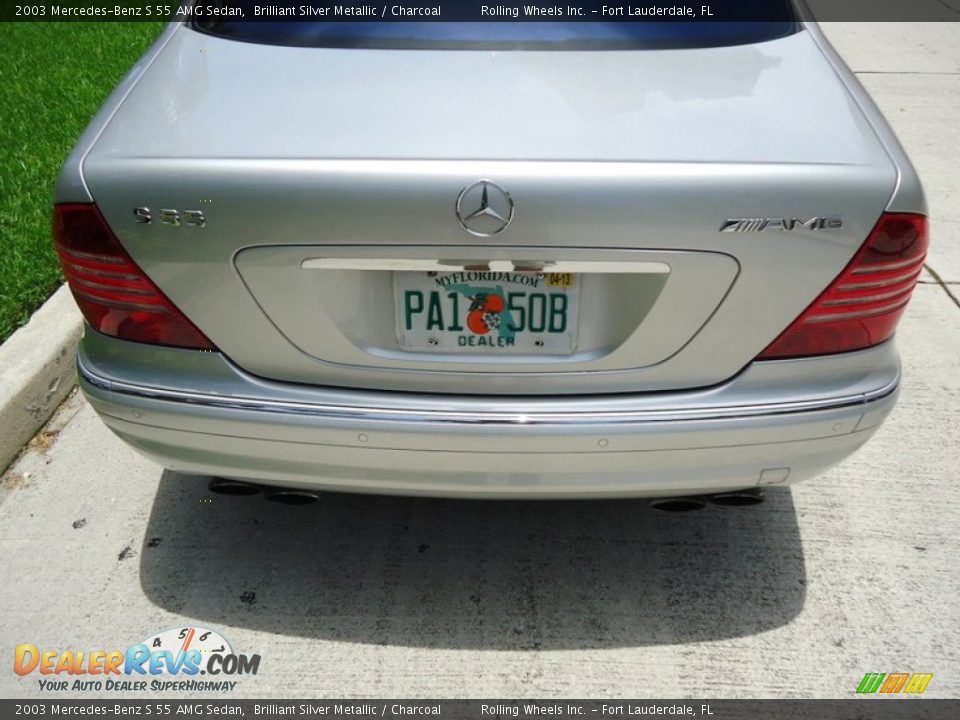 2003 Mercedes-Benz S 55 AMG Sedan Brilliant Silver Metallic / Charcoal Photo #31