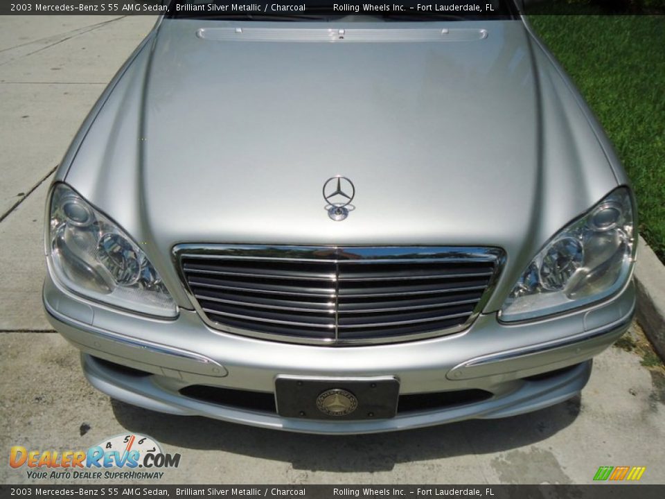 2003 Mercedes-Benz S 55 AMG Sedan Brilliant Silver Metallic / Charcoal Photo #33