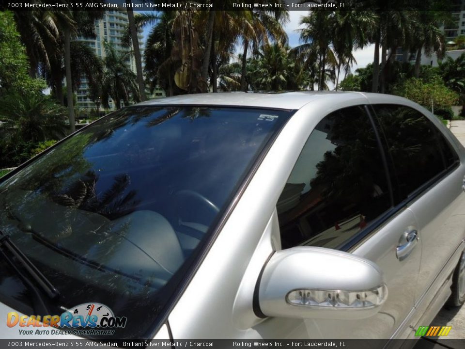 2003 Mercedes-Benz S 55 AMG Sedan Brilliant Silver Metallic / Charcoal Photo #36