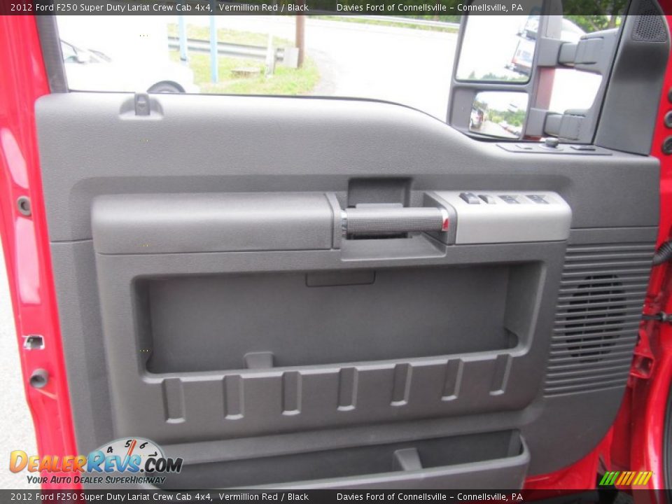 2012 Ford F250 Super Duty Lariat Crew Cab 4x4 Vermillion Red / Black Photo #6