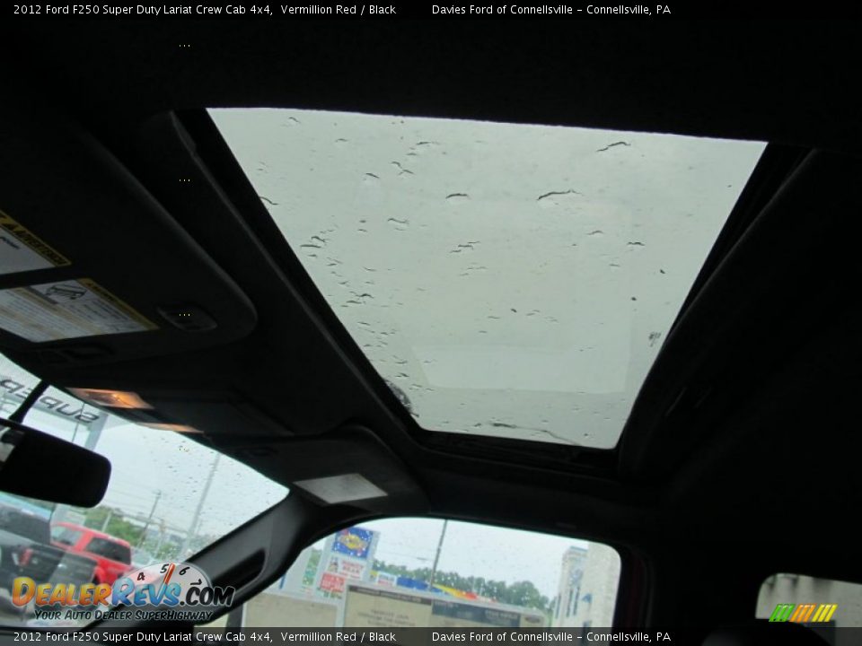 2012 Ford F250 Super Duty Lariat Crew Cab 4x4 Vermillion Red / Black Photo #7