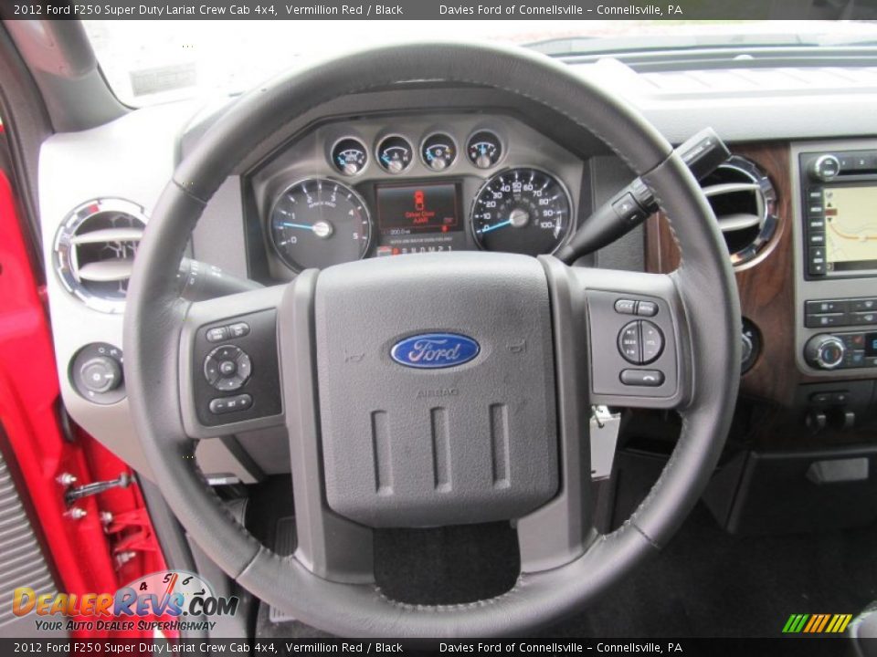 2012 Ford F250 Super Duty Lariat Crew Cab 4x4 Steering Wheel Photo #10