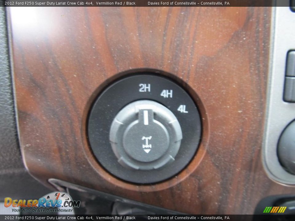 2012 Ford F250 Super Duty Lariat Crew Cab 4x4 Vermillion Red / Black Photo #12