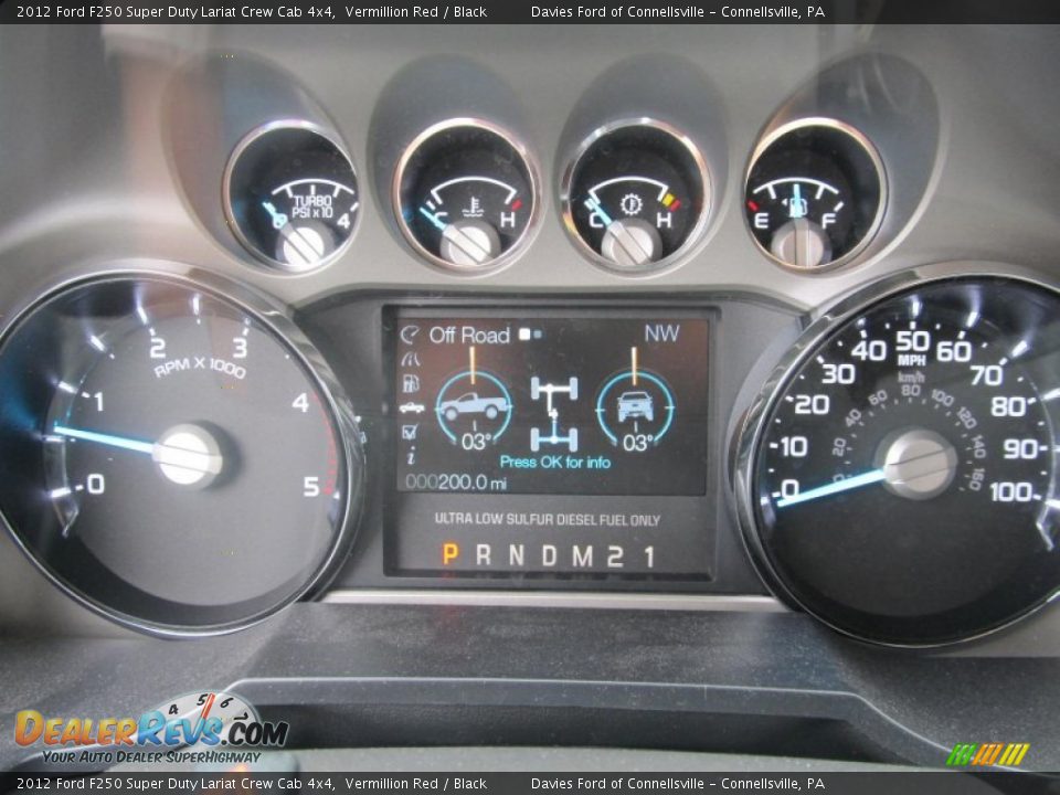 2012 Ford F250 Super Duty Lariat Crew Cab 4x4 Gauges Photo #14