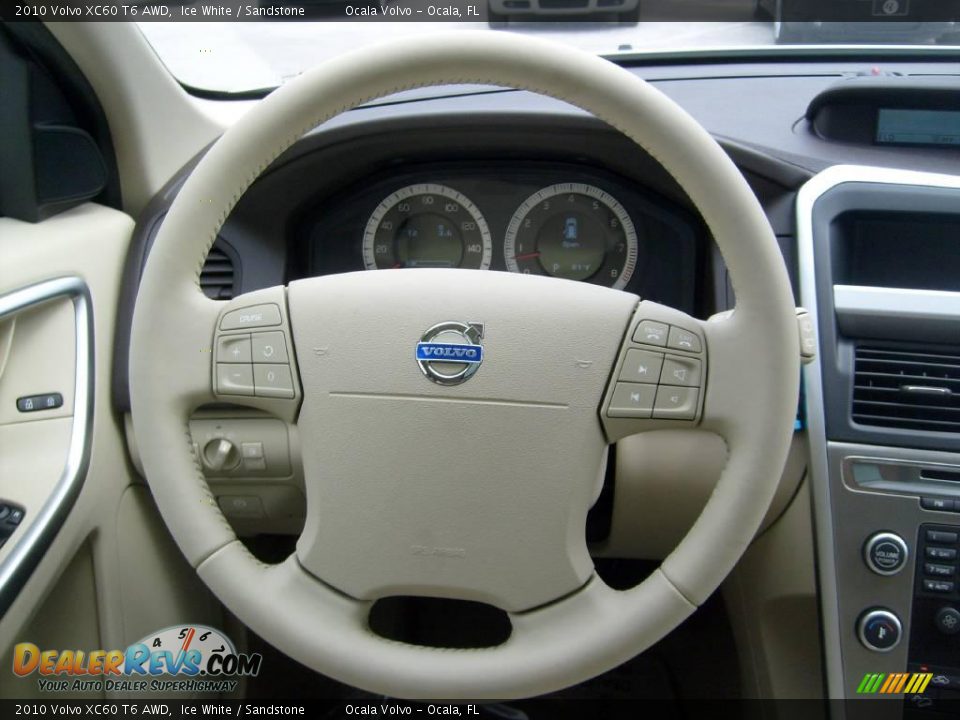 2010 Volvo XC60 T6 AWD Ice White / Sandstone Photo #19
