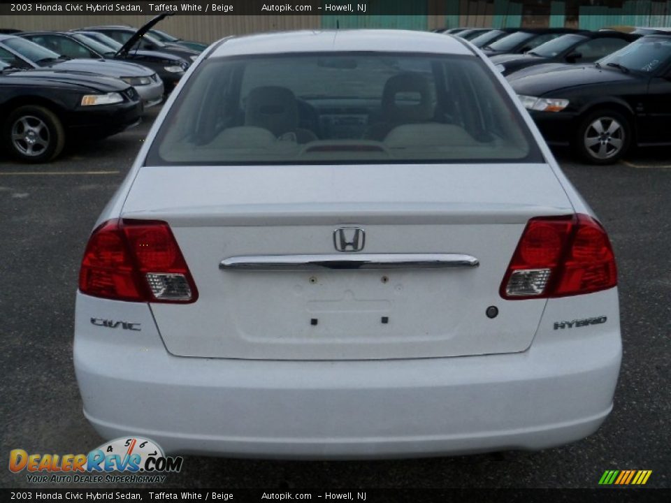 2003 Honda Civic Hybrid Sedan Taffeta White / Beige Photo #4