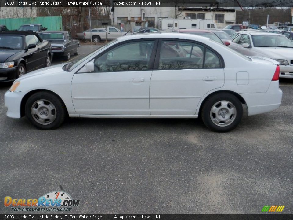 2003 Honda Civic Hybrid Sedan Taffeta White / Beige Photo #8